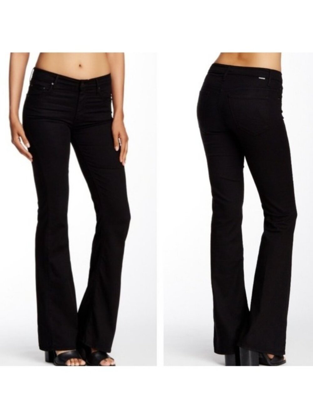 Mother Black The Mellow Drama Flare Jeans Size 27